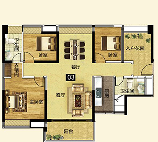 mansion88家装：佛山灯湖华府133㎡现代简约装修效果鉴赏