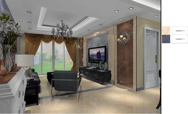 mansion88家装：井冈山协调家园安顿小区130㎡欧式气概装修鉴赏