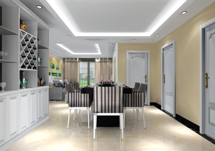 mansion88家装：井冈山协调家园安顿小区130㎡现代气概装修鉴赏