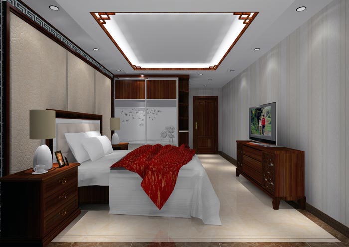 mansion88家装：井冈山协调家园安顿小区130㎡中式气概装修鉴赏