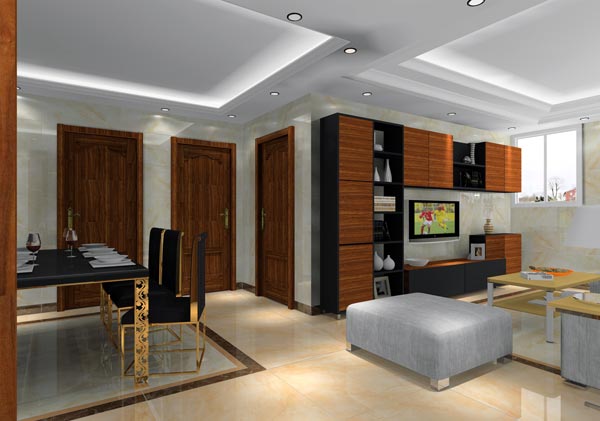 mansion88家装：井冈山协调家园安顿小区130㎡简约气概装修鉴赏