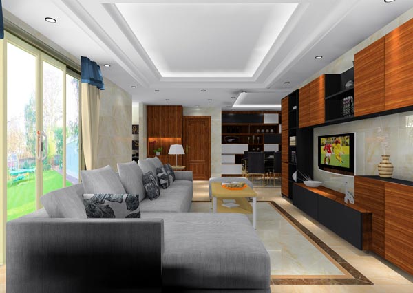 mansion88家装：井冈山协调家园安顿小区130㎡简约气概装修鉴赏