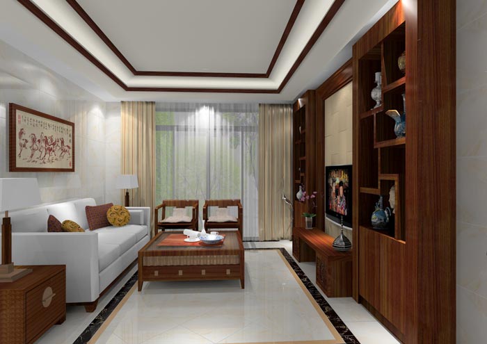 mansion88家装：佛山龙湖春江名城98㎡的中式气概装修鉴赏