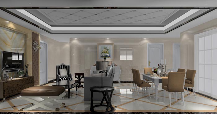 欧式气概在造型极其考究，，，，给人正经高雅的感受，，，，高尚华美的同时，，，，还具有浓重的文化气息。。。。。。本单位的设计沿用了欧式的正经高雅，，，，也加入一些时尚的元素，，，，让整个空间多了现代的时尚感受，，，，却不失正经。。。。。。