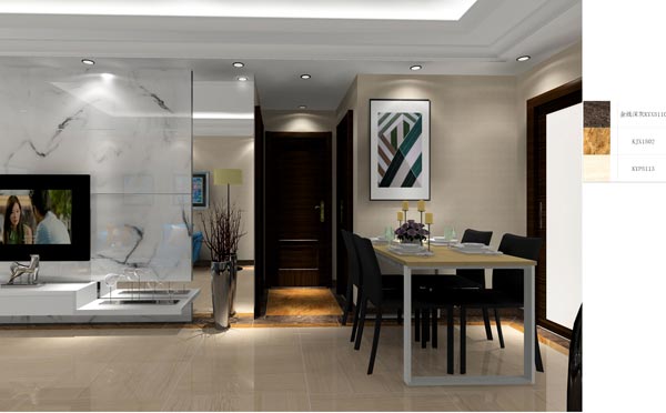 mansion88家装：成都时代漂亮59㎡的现代气概装修鉴赏