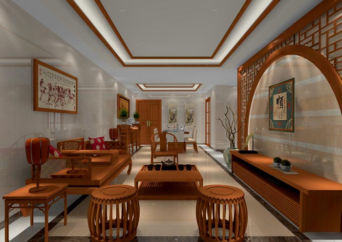 mansion88家装：佛山佛山容桂颐澳花园116㎡的中式气概装修鉴赏